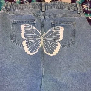 Boohoo Jeans Gorgeous Light Blue Butterfly Butt Jeans Poshmark